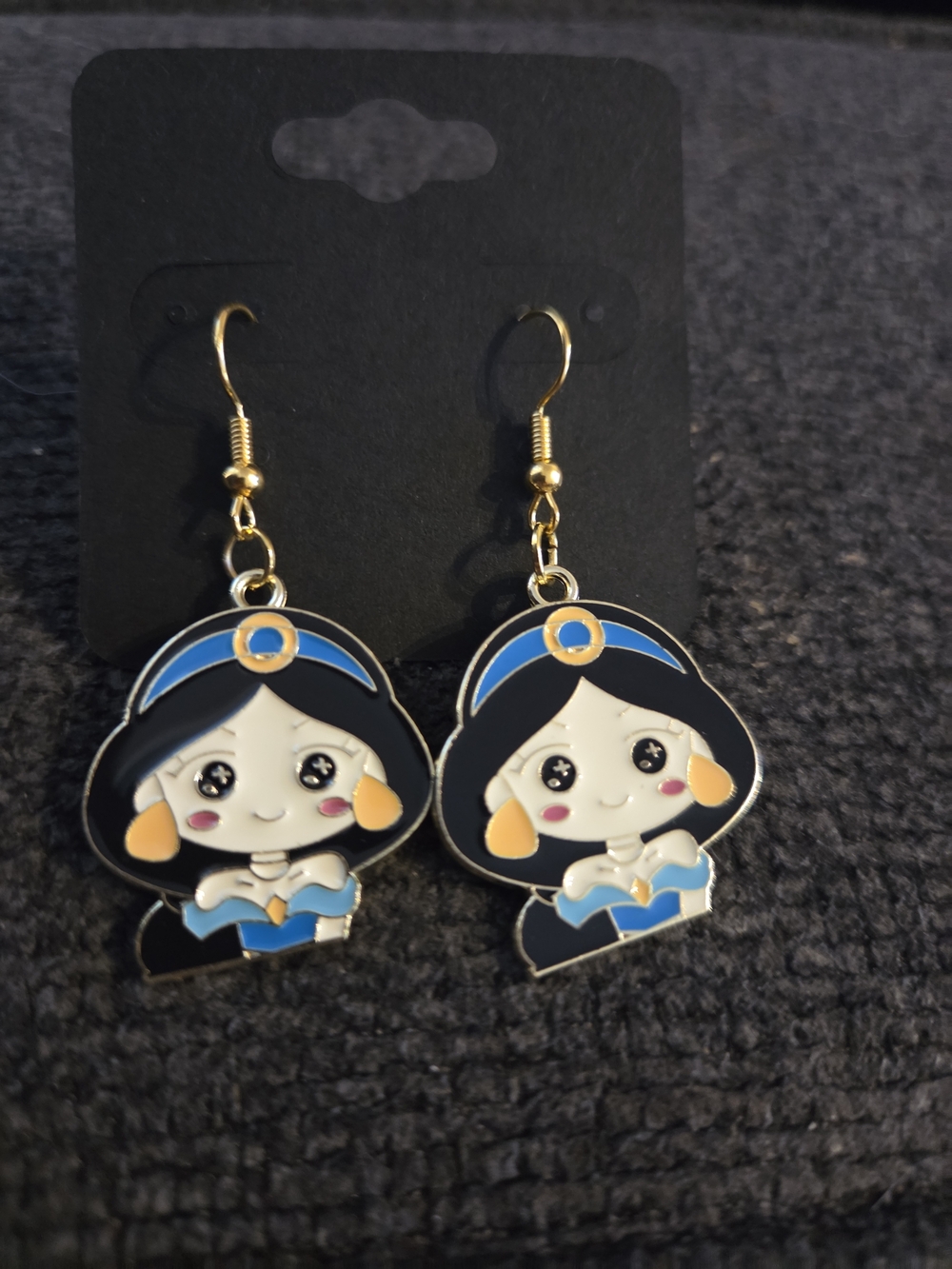 Disney Princess Jasmine Hand Made Dangle Earrings